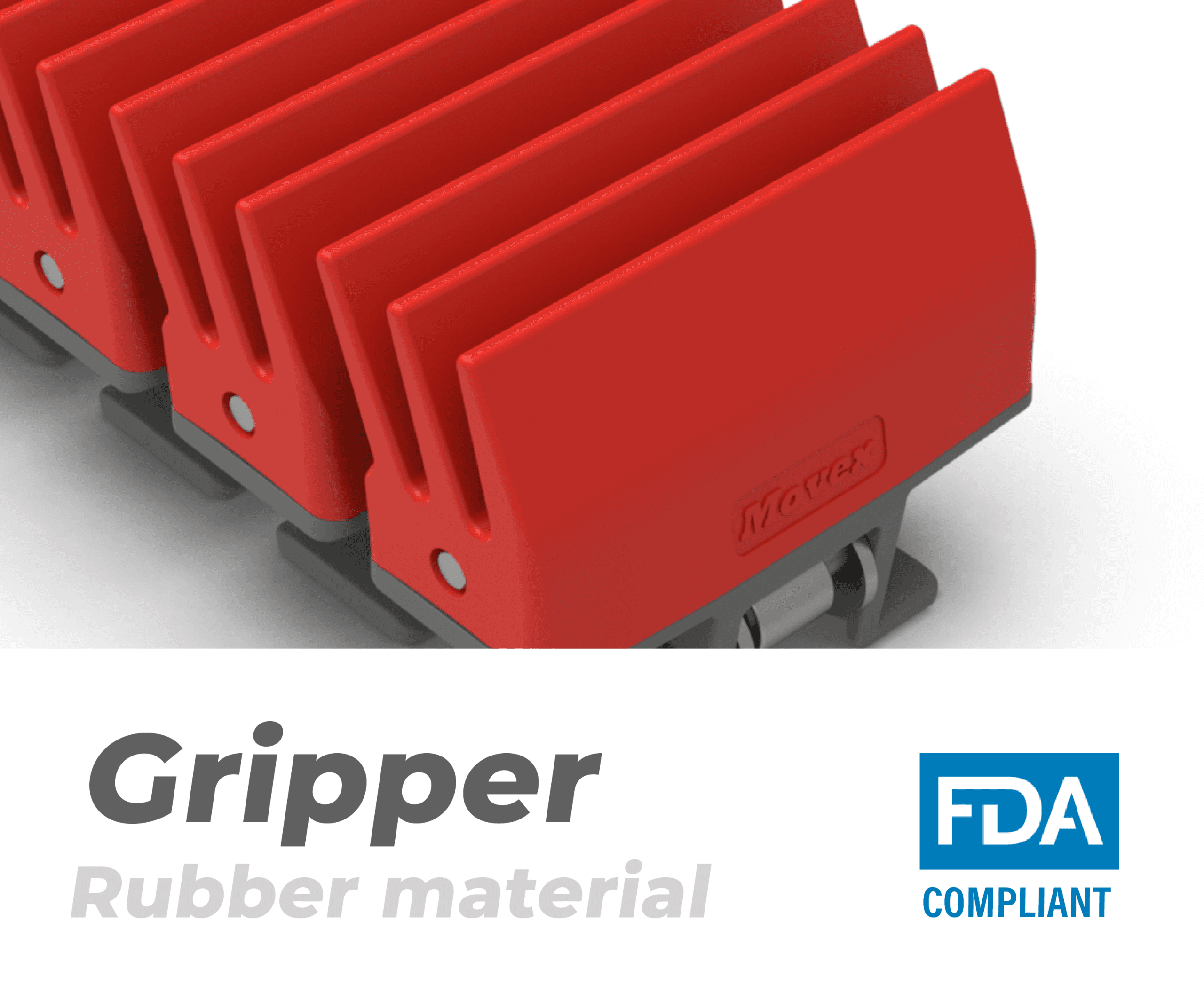 FDA-Compliant Rubber Material for Gripper Chains 878 and 1873